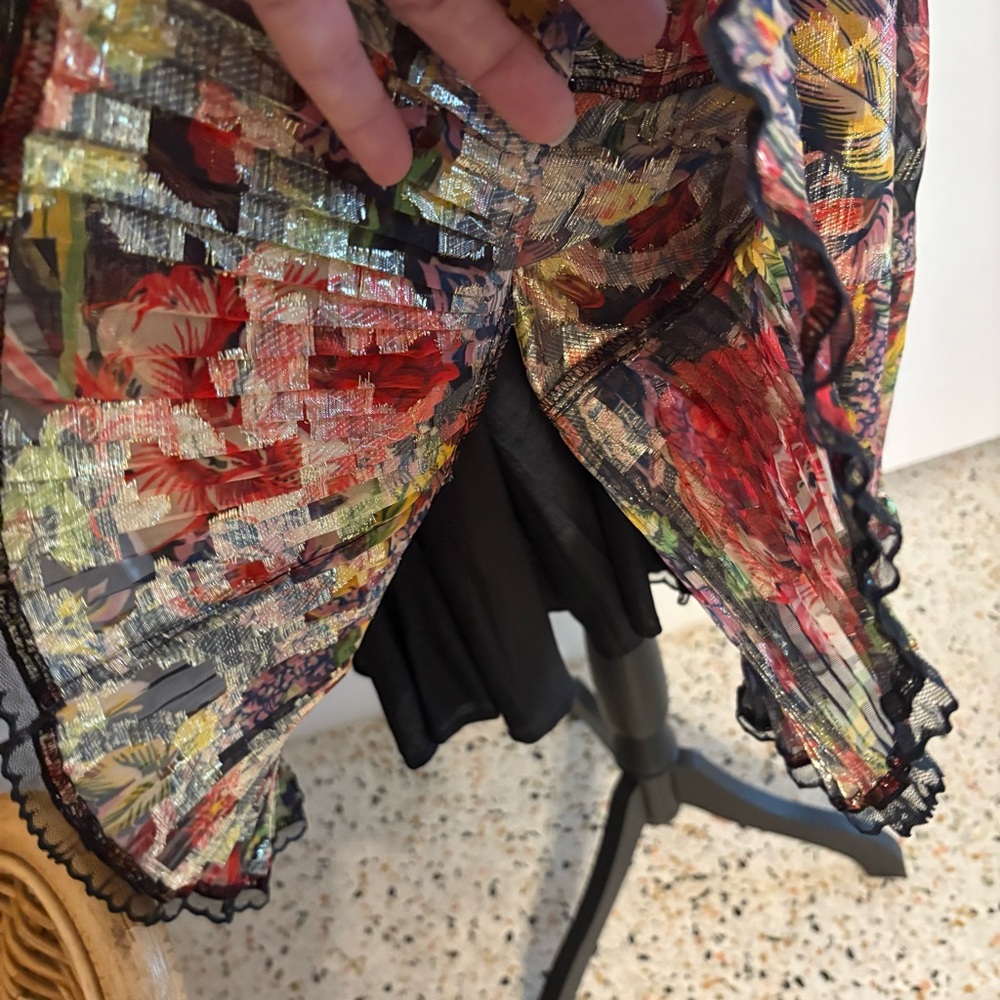 Love the Label Anthropologie Stunning Black Print Bohemian Dress! New! Large - Picture 9 of 15